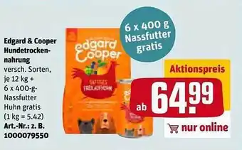 REWE Kaufpark Edgard & Cooper Hundetrockennahrung Angebot