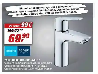 toom Baumarkt Grohe Waschtischarmatur „start“ Angebot