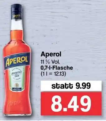 Famila Nord West Aperol 0,7 L Flasche Angebot