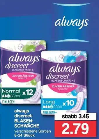 Famila Nord West always discreet Blasenschwäche 8-24 Stück Angebot