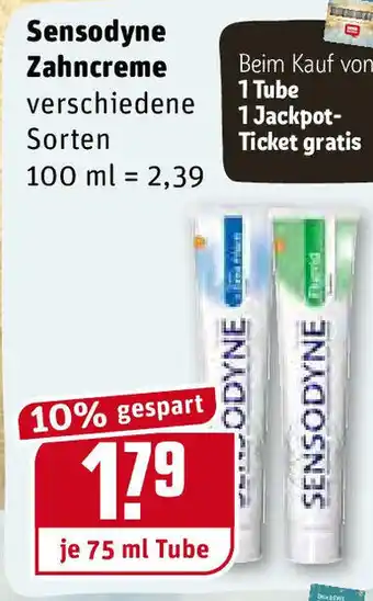 REWE Sensodyne Zahncreme 75ml Angebot