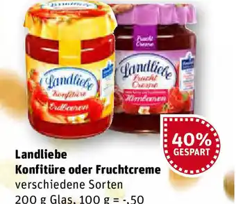 REWE Landliebe Konfitüre oder Fruchtcreme 200g Angebot