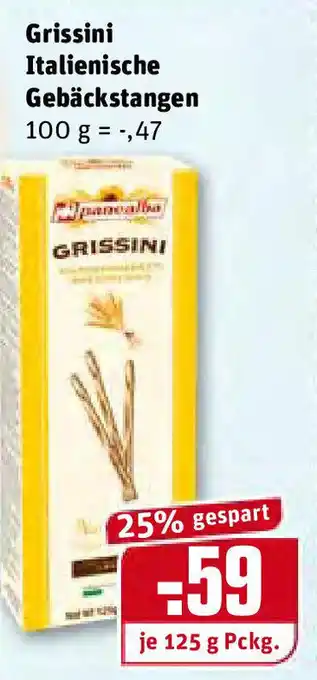 REWE Grissini Italienische Gebäckstangen 125g Angebot