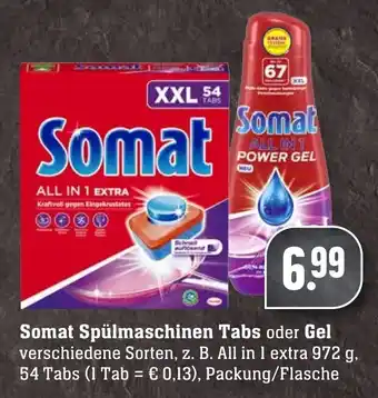 Edeka Neukauf Somat Spülmaschinen Tabs oder Gel 54 Tabs Angebot