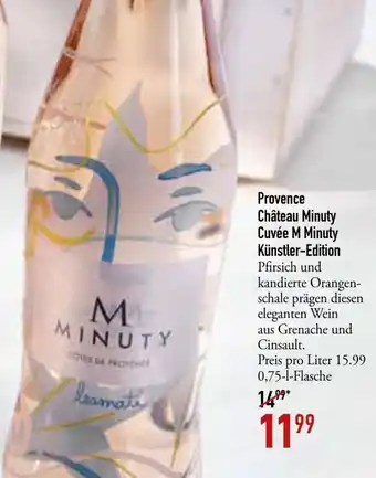 Galeria Markthalle Provence Château Minuty Cuvée M Minuty Künstler Edition 0,75 L Flasche Angebot