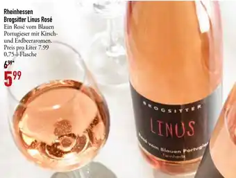 Galeria Markthalle Rheinhessen Brogsitter Linus Rosé 0,75 L Flasche Angebot