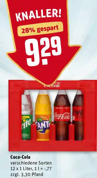 REWE Coca Cola 12x1L Angebot