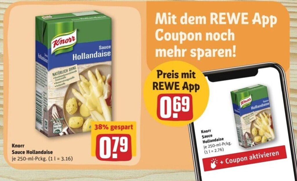 Knorr Sauce Hollandaise 250ml Angebot bei REWE Center