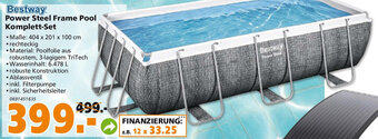 Globus Baumarkt Bestway Power Steel Frame Pool Komplett Set Angebot