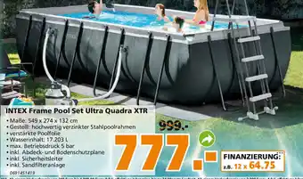 Globus Baumarkt Intex Frame Pool Set Ultra Quadra XTR Angebot