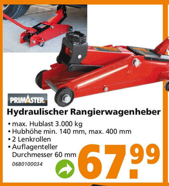 Globus Baumarkt Primaster Hydraulischer Rangierwagenheber Angebot