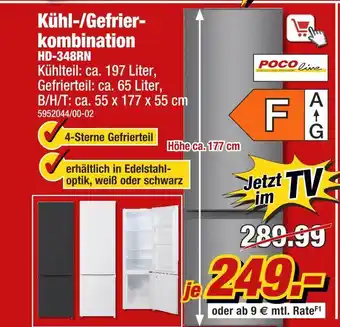 Poco Poco line kühl-/gefrierkombination hd-348rn Angebot