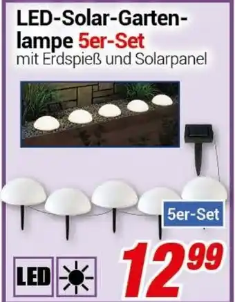 CENTERSHOP LED Solar Gartenlampe 5er Set Angebot