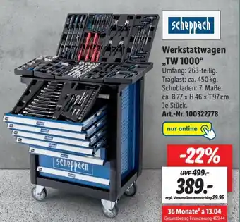 Lidl Scheppach Werkstattwagen ,,TW 1000" Angebot