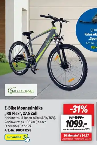 Lidl Sachsenrad E-Bike Mountainbike ,,R8 Flex" 27,5 Zoll Angebot