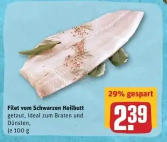 REWE Center Filet vom Schwarzen Heilbutt 100g Angebot