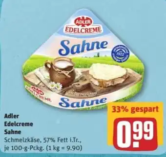 REWE Center Adler Edelcreme Sahne 100g Angebot