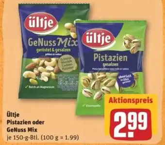 REWE Center Ultje Pistazien o. GeNuss Mix 150g Angebot