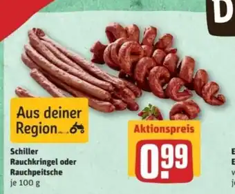 REWE Center Schiller Rauchkringel o. Rauchpeitsche 100g Angebot