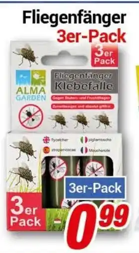 CENTERSHOP Fliegenfänger 3er pack Angebot