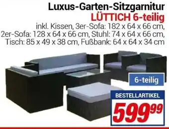 CENTERSHOP Luxus Garten Sitzgarnitur Lüttich 6 teilig Angebot