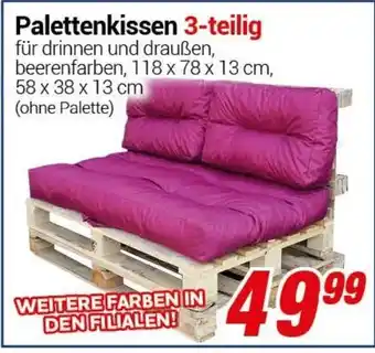 CENTERSHOP Palettenkissen 3-teilig Angebot