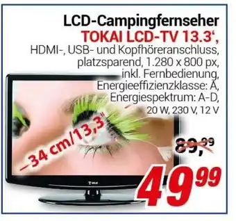 CENTERSHOP LCD Campingfernseher Tokai LCD-TV 13.3 Angebot