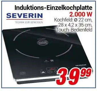 CENTERSHOP Severin Induktions Einzelkochplatte 2000W Angebot