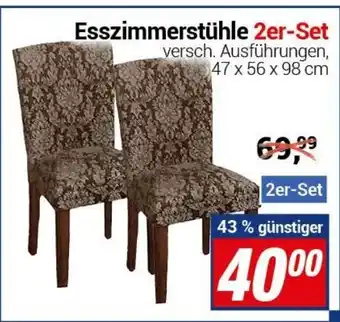 CENTERSHOP Esszimmerstühle 2er Set Angebot