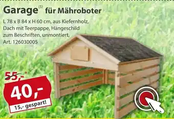 Sonderpreis Baumarkt Garage für Mähroboter Angebot