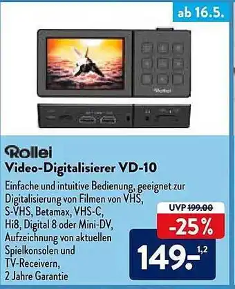 Aldi Nord Rollei Video-digitalisierer Vd-10 Angebot