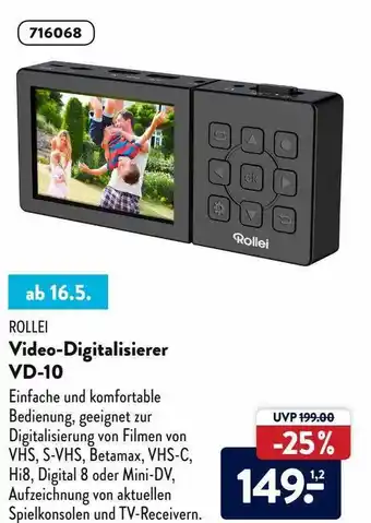 Aldi Nord Rollei Video-digtalisierer Vd-10 Angebot