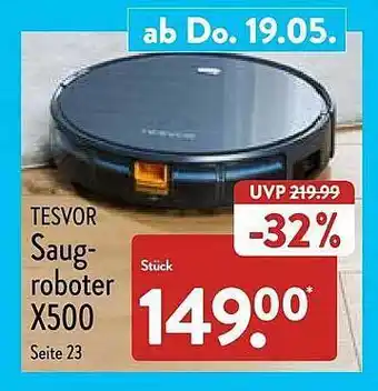 Aldi Nord Tesvor Saugroboter X500 Angebot