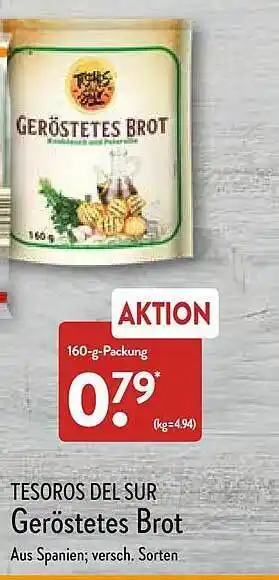 Aldi Nord Tesoros Del Sur Geröstetes Brot Angebot