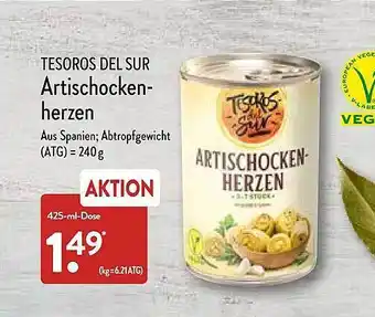 Aldi Nord Tesoros Del Sur Artischocken-herzen Angebot