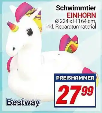 CENTERSHOP Bestway Schwimmtier Einhorn Angebot