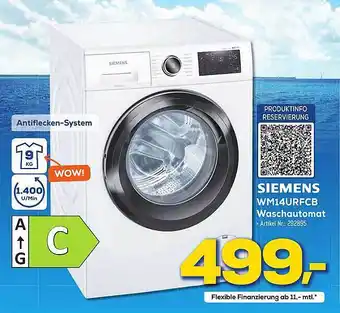 Euronics Berlet Siemens Waschautomat Angebot