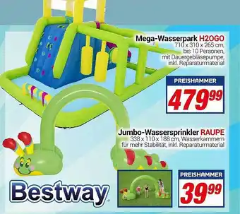 CENTERSHOP Bestway Mega-wasserpark H2060, Jumbo Wassersprinkler Raupe Angebot