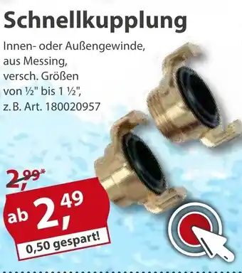 Sonderpreis Baumarkt Schnellkupplung Angebot