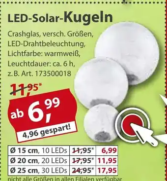 Sonderpreis Baumarkt LED Solar Kugeln Angebot