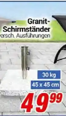 CENTERSHOP Granit-schirmständer Angebot