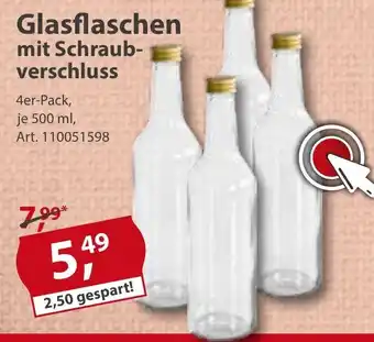 Sonderpreis Baumarkt Glasflaschen mit Schraubverschluss Angebot