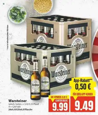 E-Center Warsteiner Angebot