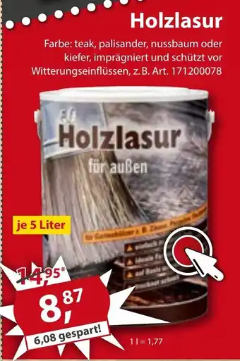 Sonderpreis Baumarkt Holzlasur 5L Angebot