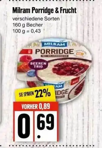 Edeka Milram Porridge & Frucht Angebot