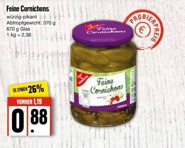 Feine Cornichons Angebot bei Edeka