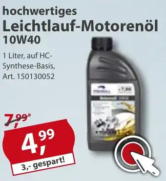 Sonderpreis Baumarkt Hochwertiges Leichtlauf Motorenöl 10W40 Angebot