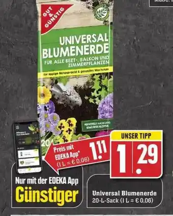 Edeka Universal Blumenerde Angebot