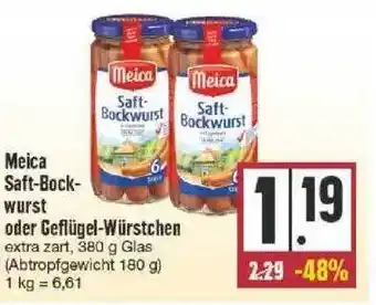 Edeka Meica Saft-bockwurst Oder Geflügel-würstchen Angebot