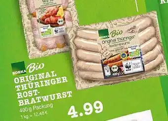 Edeka Zurheide Edeka Bio Original Thüringer Rost-bratwurst Angebot